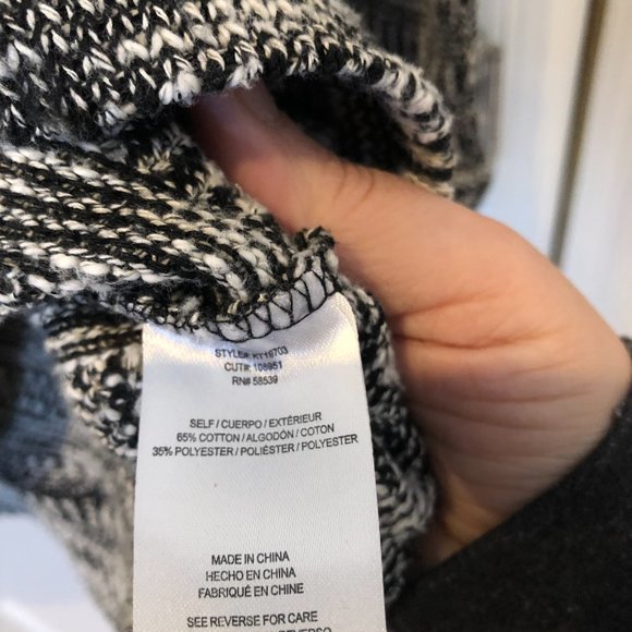 Kut from the Kloth Pullover Black/White Sweater Size XL - Picture 11 of 13